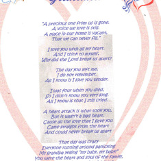 Poem Karissa composed  and dedicaed to Mama on her 20 year memorial anniversay.May 26, 2002