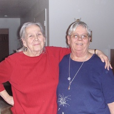 Dorothy and her sister Bettye July 2000