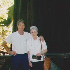 With John in Muir woods in Northern California.