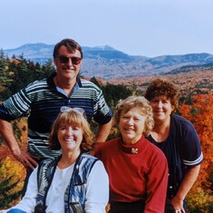 Mom on Mountain Trip with Jim Katie and Nancy