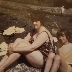 Mother Sunbathing with Debbie in Sitka Alaska