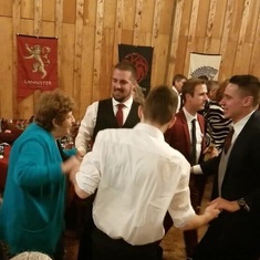 Mother Dancing With Grandsons