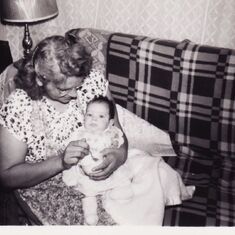 1948 girl w baby