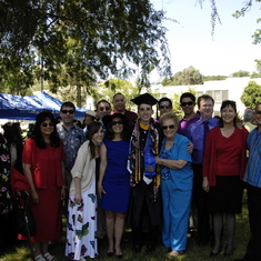 Family photo at Richard Christopher's College Graduation