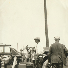 Fire Chief Dorris W. Fox on Left, Marshal Edgar Nall on Right