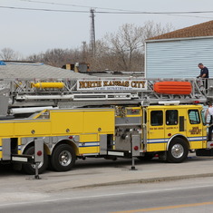 Ladder 903 North Kansas City Fire Department Flag Raise