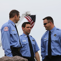 Paramedic Mark Skeens, Fire Fighter Ben Bailey and Paramedic Aaron Daniel