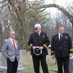 Mayor North Kansas City Missouri Bill Biggerstaff, Assistant Chief Mike Jenkins, Captain Kurt Breininger North Kansas City Fire Department