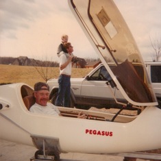Doug in Fred's glider.