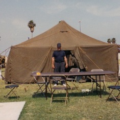 SWAT team camp for L.A. Riots