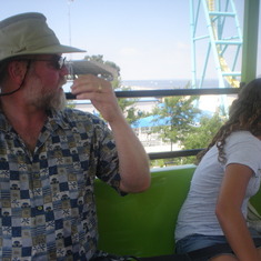 Doug and Savannah on the Ferris Wheel @ Cedar Point