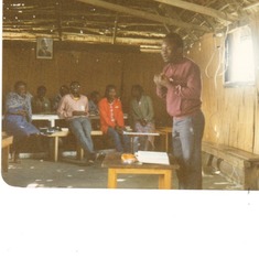 Passionately teaching during Reachout 87 - a conference for All Saints Cathedral Youth Church at Naivasha in August 1987.