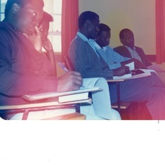 Deep in thought during a youth fellowship planning team meeting-1987-88 for All Saints Cathderal Nairobi