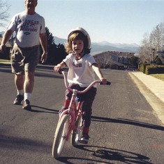 Doug taught Katherine to ride a bike