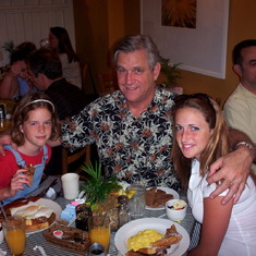 Easter brunch with his daughters