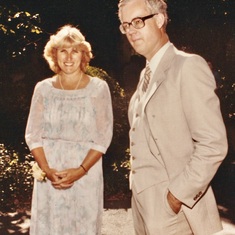 Rocelia Kmak's Wedding Day with Mother of the Groom and Father of the Bride.  1981.