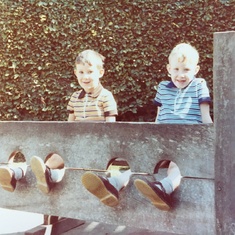 This is what happens when brothers miss behave! Dorset early 1970's
