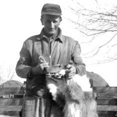Doug and one of the many collies he loved.