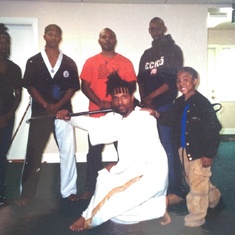 Bauo with Son Adeyemi and Students 2004