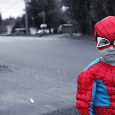 Grandpa-this is your grandson. He was spiderman for Halloween. He wanted me to post this for you....