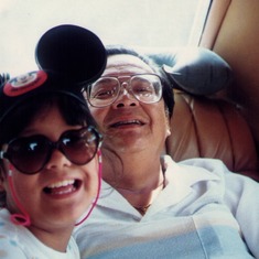 First trip to Disney with Rachelle in Car