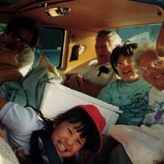 one of our many trips by car with Joe and Doddie