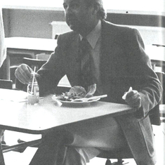 George in the cafeteria at FIS