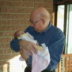 Grandpa Larry and Chloe, 2001