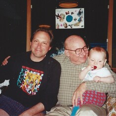 Uncle Larry, nephew Michael, and grand-nephew May 1998