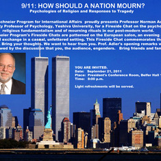 Dr. Norman Adler: 9/11: How Should A Nation Mourn?  Schneier Program lecture