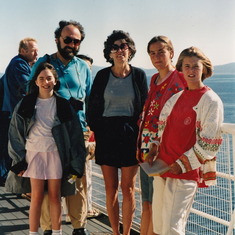 Juli 1991 Jan, Constantia, Margit, Vivian, Sharon en Hans onderweg naar Victoria