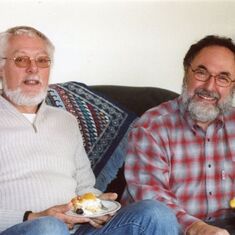2004 mrt  Jan en Gerard in Huizen