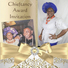 Oh, I got to tell you, Nde Ibe gave us Chieftaincy. Here’s the invitation card. Me/you for ever