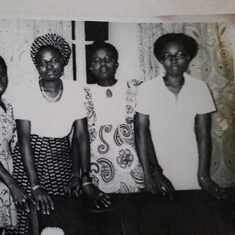 Left to right  Simbo, Dayo, Feyi (my 18th birthday party, 1972), Remi and Nike. All went to Queen's 