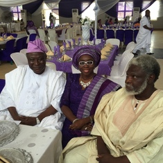 Uncle Niyi, Dolapo and Bayo Amole at an occasion
