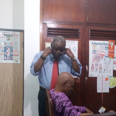 Dr . Amole with Late Pastor Tunji Abioye . 