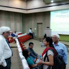 With Rajaram uncle and Usha aunty.. after Arun uncle's talk at IITM