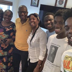 August 2019, Bros Sege Kalejaiye's visit with Gbenga Ogedegbe & family in New Jersey...