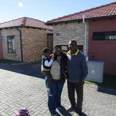 Daddy on holiday in South Africa  with daughter and grandson oghogho and Jamil 