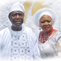 Daddy and mummy Patience Eboigbe on his 76th birthday 
