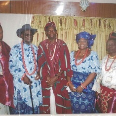 Daddy and Mummy posing with Oba and Olori Aisegba