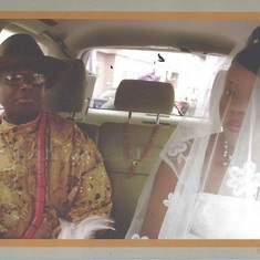 Daddy and His Daughter Dr Kess, heading to Church on her Wedding day..
