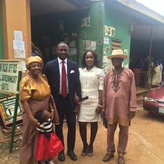 Marriage Registry Ado ekiti  Daddy and His wife with the Ogundeles