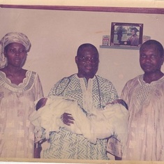 Dr Okurumeh and Pastor&Mrs Olorujuwon Jacob from Nitel Ado Ekiti, with their Twins delivered at St.Gregorys Hospital, Basiri on 16th November,  2001.