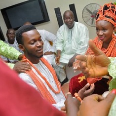 Daddy and His Inlaws Blessing the couple, Abuja 2012
