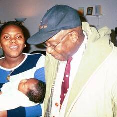 Doctor receiving baby Francis 10 days old, on a very cold December day, 18 years ago