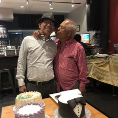 Francisco and his brother Rudy both celebrating their birthdays at Kalesa Restobar