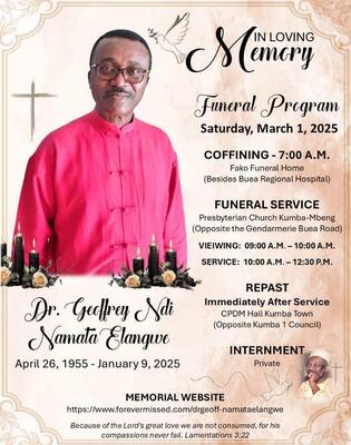 Dr. Geoffrey Ndi Namata Elangwe
