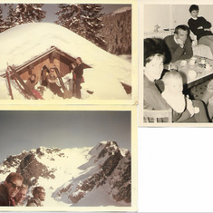 1963 left - Les Diablerets (CH), hiking at Grand Van (Massif de Belledonne) with Klaus. 1967 right - Jacqueline (future wife)