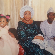 daddy, mom and his grandkids except our baby Tamilore. She was not yet born so she couldn't feature..